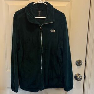 Vintage The North Face Dark Green Fleece Jacket